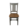 International Concepts San Remo Splatback Chair, Set of 2 Chairs, Hickory/Washed Coal C45-10P